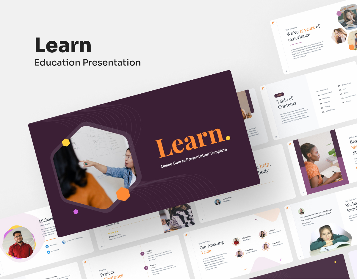 Learn - Education Powerpoint Presentation, Presentation Templates 