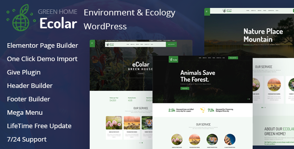 Ecolar – Environment & Ecology WordPress Theme