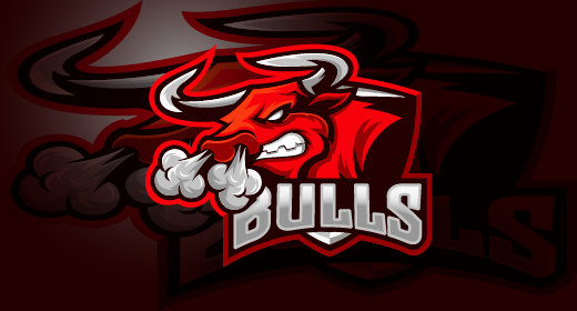 Bulls mascot logo