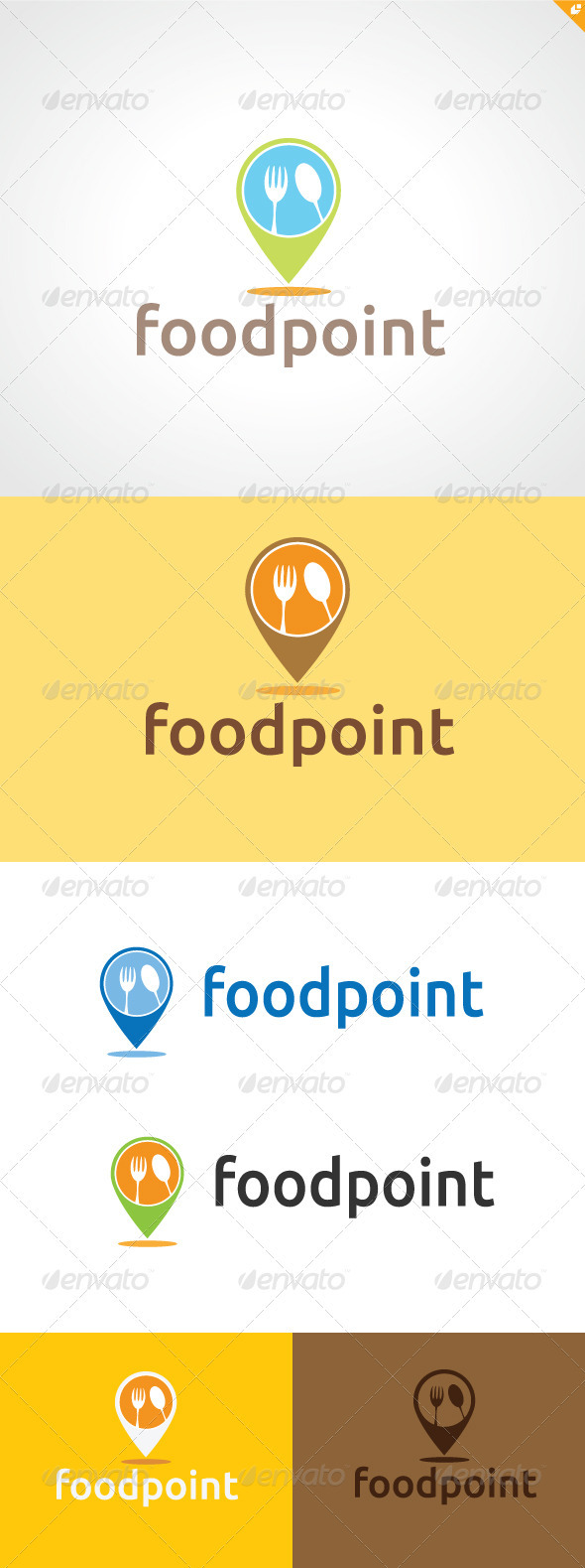Food Point Logo - Letters Logo Templates