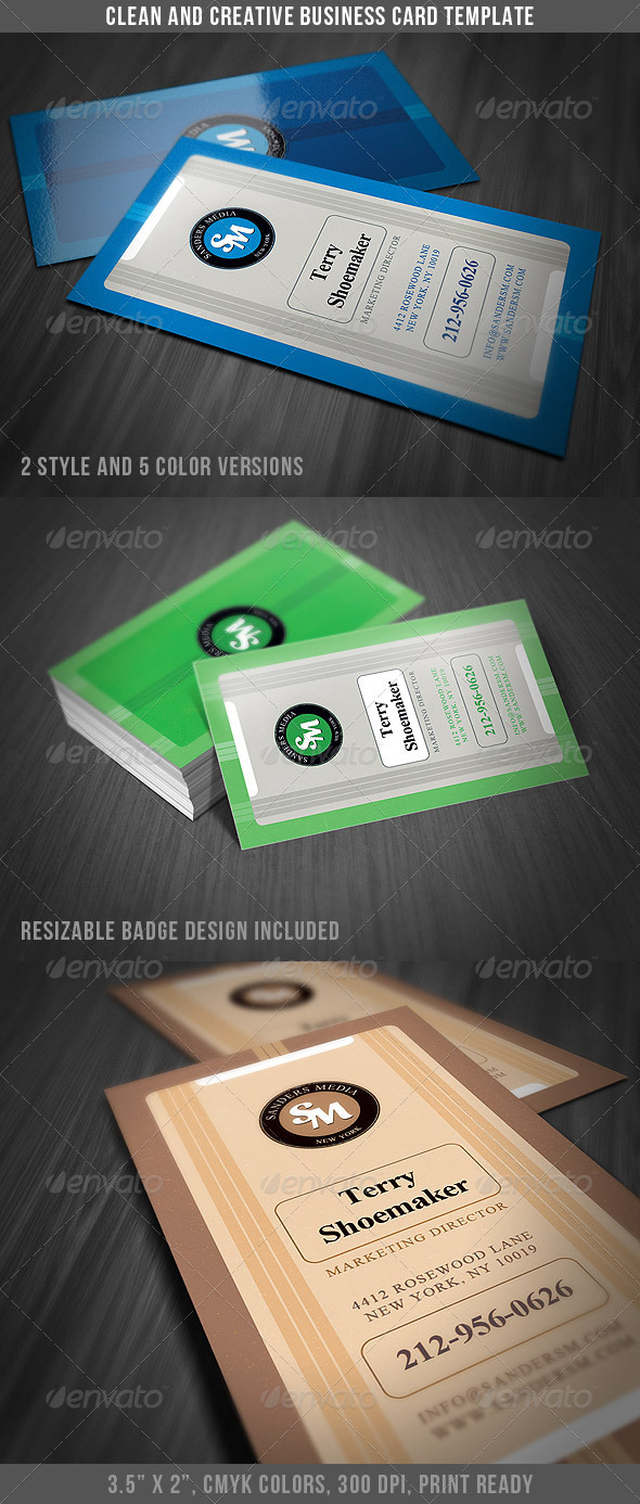 Clean & Creative Business Card - Corporate Business Cards