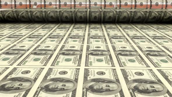 Printing one hundred dollar bills alt