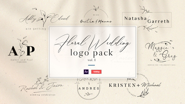Floral Wedding Logo Vol. 1 Titles template preview