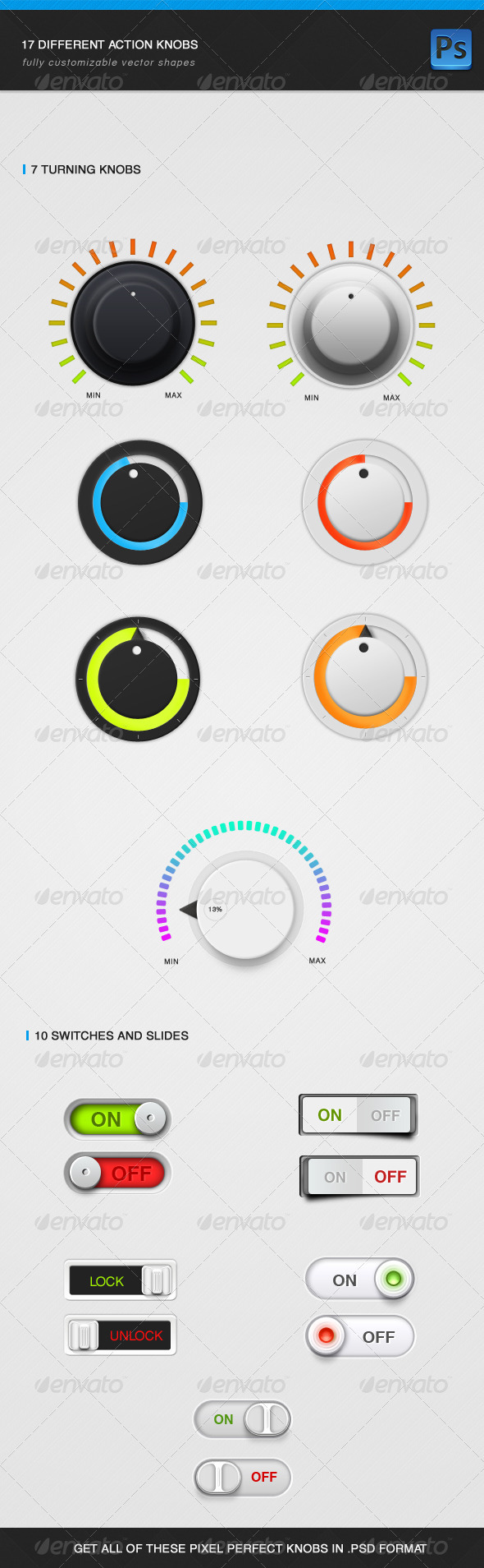 Knobs and Switches - Miscellaneous Web Elements