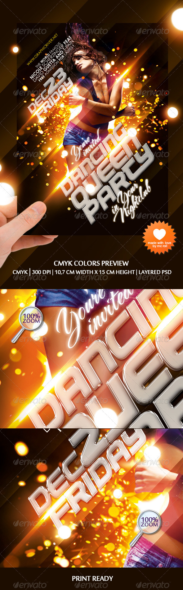 Dancing Queen Party Flyer