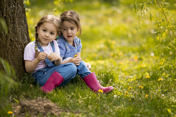 Cute little girls on the farm Stock Photo by BGStock72 | PhotoDune