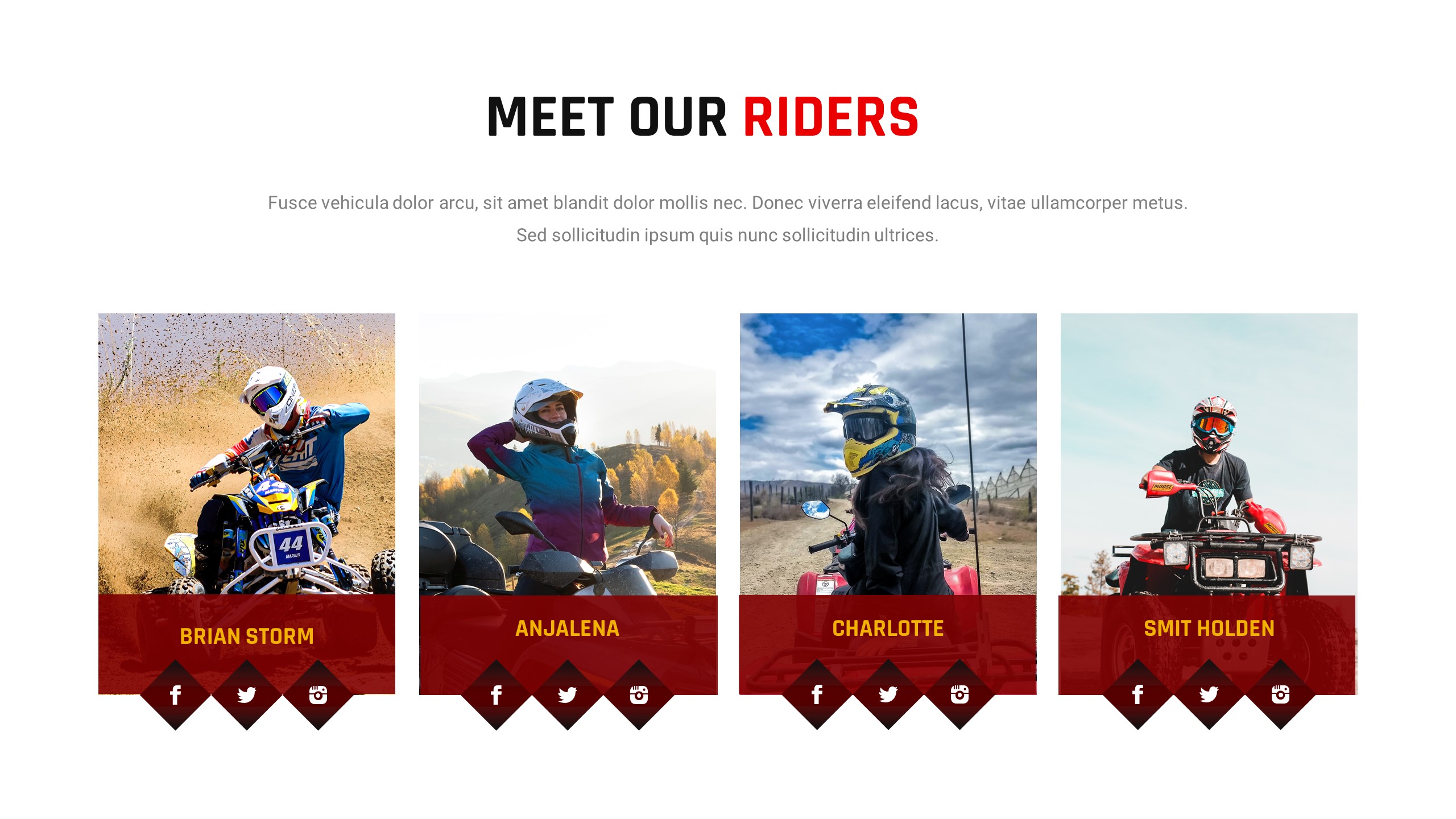 MotoPast - ATV Riding Club Powerpoint Template, Presentation Templates
