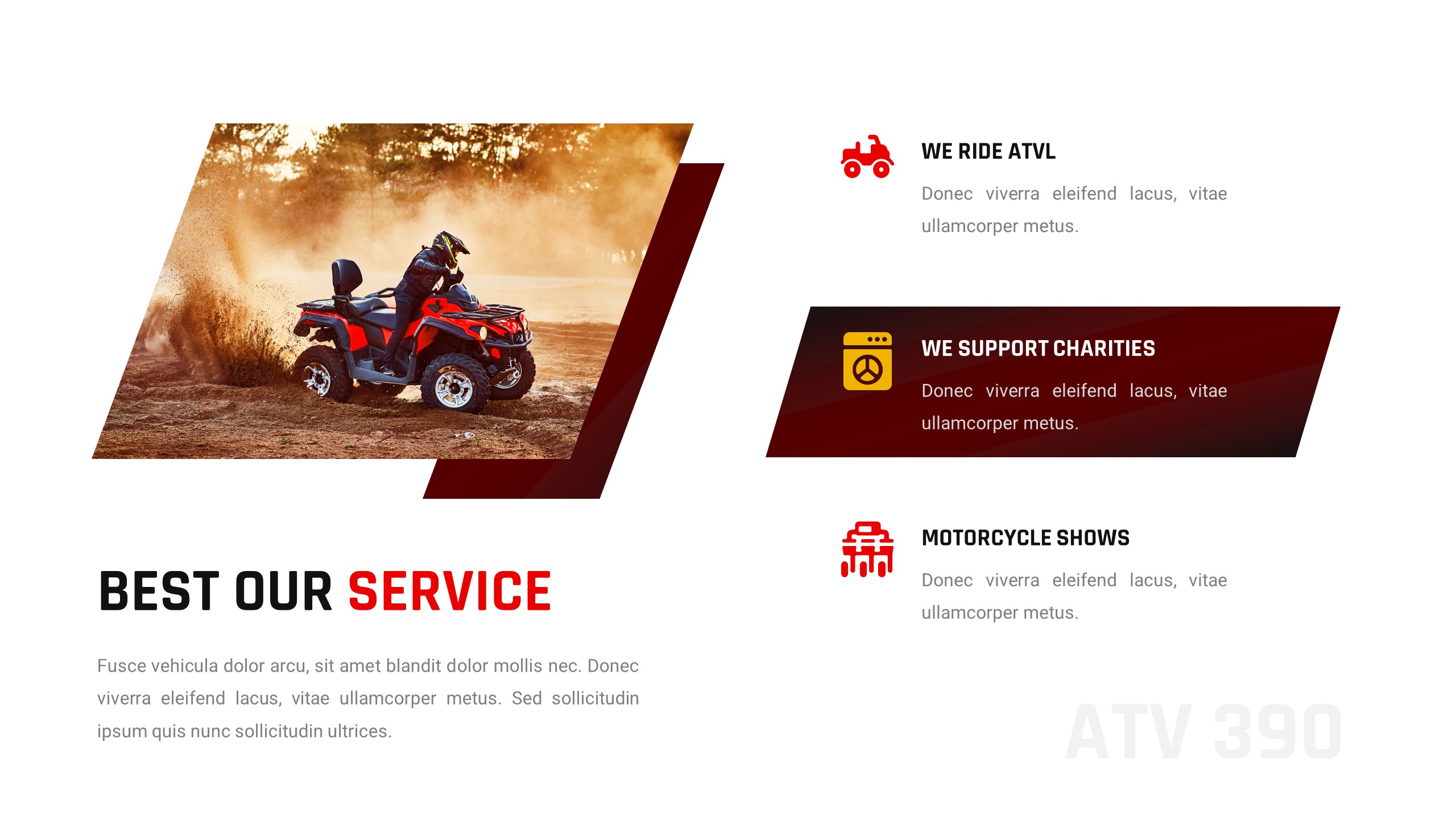 MotoPast - ATV Riding Club Powerpoint Template, Presentation Templates