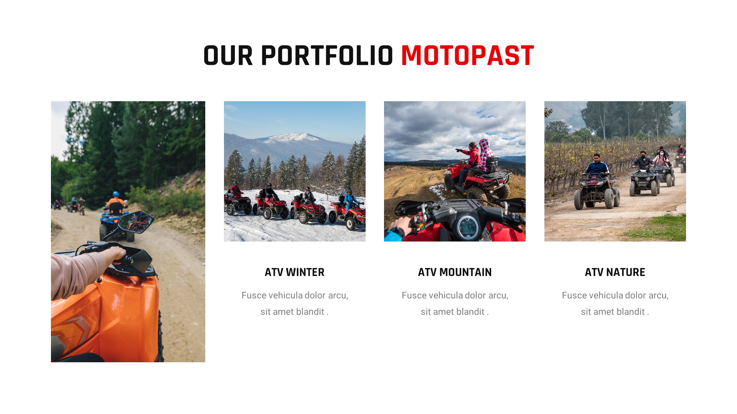 MotoPast - ATV Riding Club Powerpoint Template, Presentation Templates