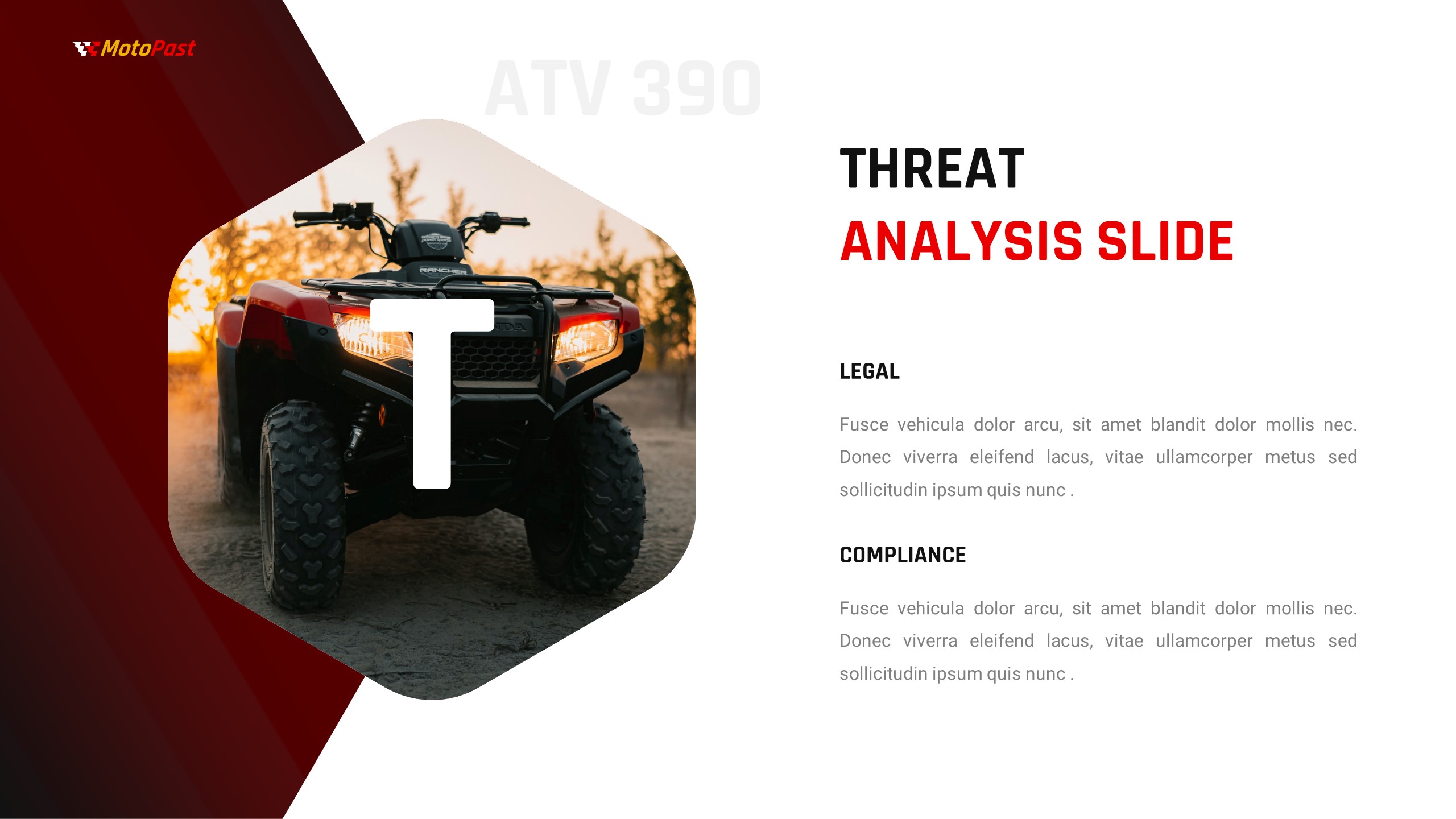 MotoPast - ATV Riding Club Powerpoint Template, Presentation Templates