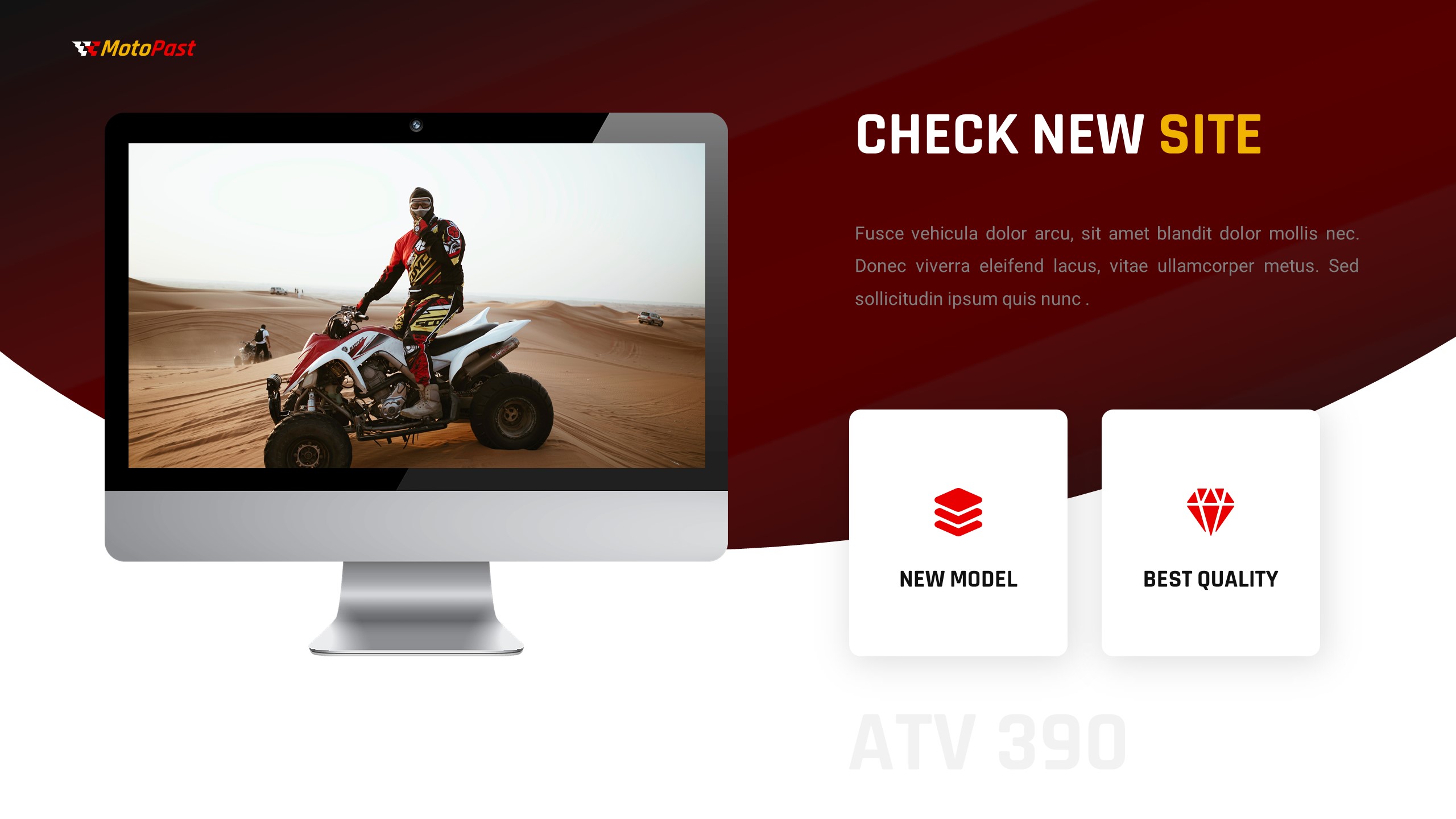 MotoPast - ATV Riding Club Powerpoint Template, Presentation Templates
