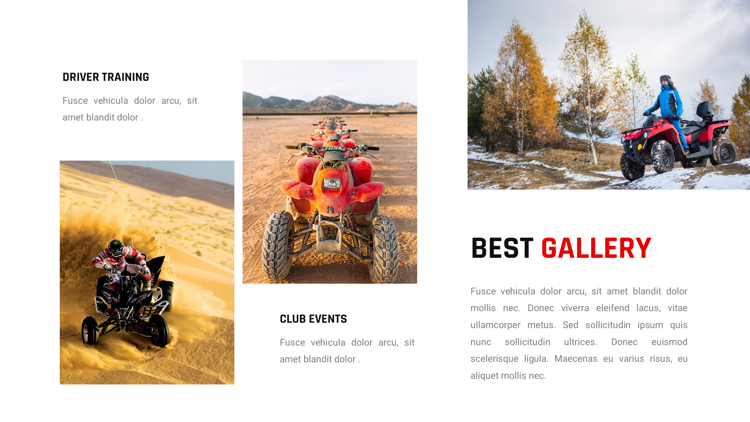 MotoPast - ATV Riding Club Keynote Template, Presentation Templates