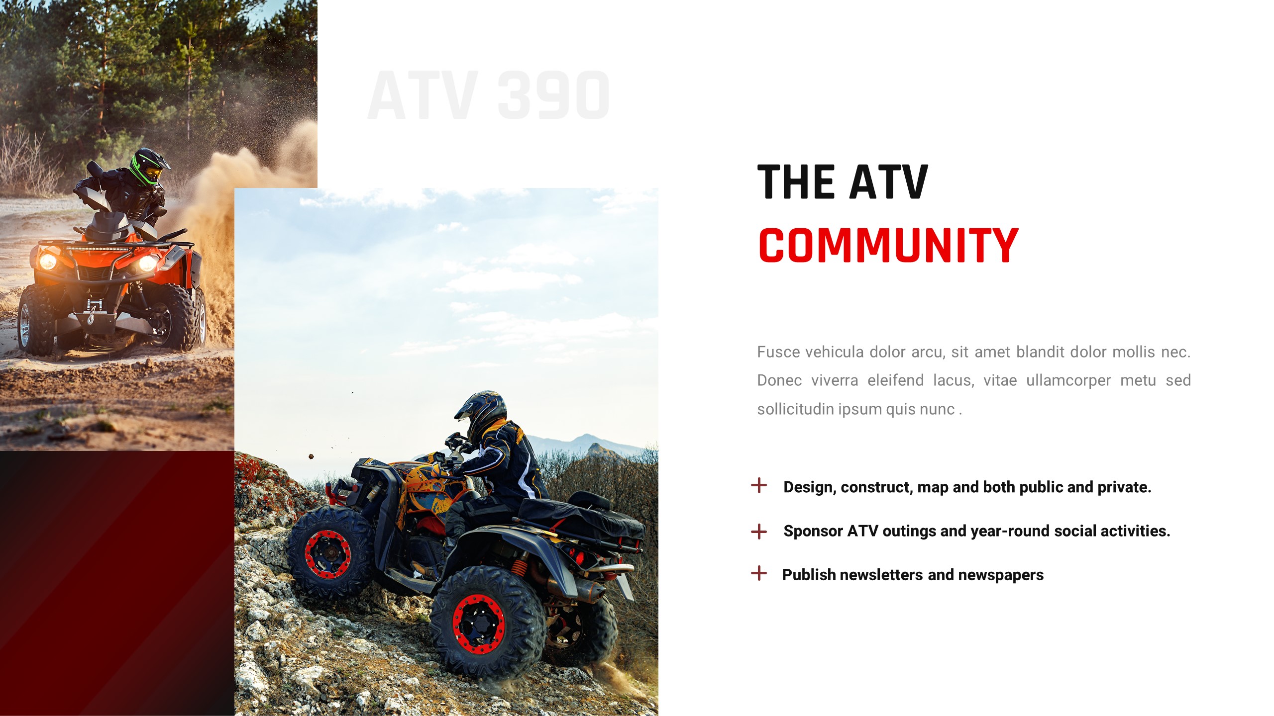 MotoPast - ATV Riding Club Google Slides Template, Presentation Templates