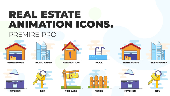 Real estate - Animation Icons (MOGRT)