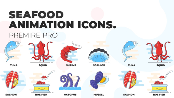 Seafood - Animation Icons (MOGRT)