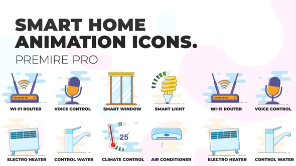 Smart home - Animation Icons (MOGRT)