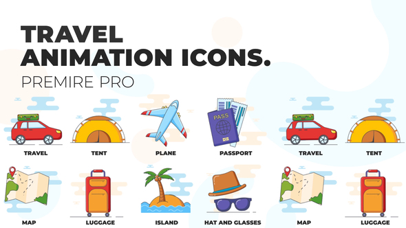 Travel - Animation Icons (MOGRT)