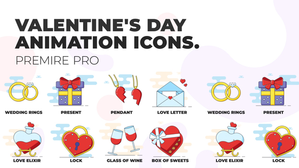 Valentine's Day - Animation Icons (MOGRT)
