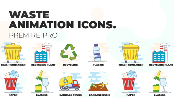 Waste management - Animation Icons (MOGRT)