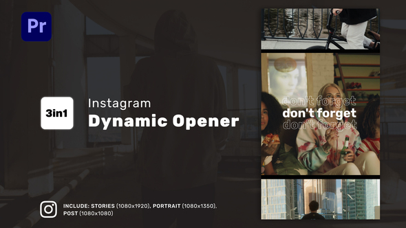 Instagram Dynamic Opener for Premiere Pro