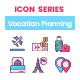 84 Vacation Planning Icons | Crayons Series