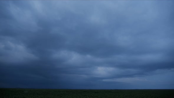 Lightning Over A Wheat Field At Dusk alt