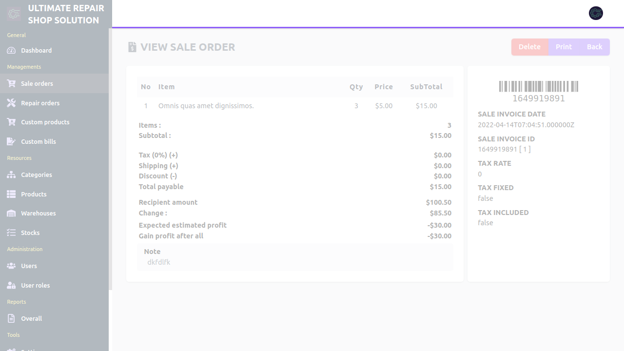 Ultimate repair shop solution with point of sale by RoseFinch CodeCanyon