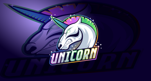 Unicorn mascot logo