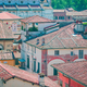 Aerial view of ancient building with red roofs in Lucca - PhotoDune Item for Sale