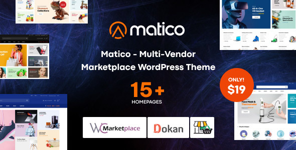 Matico – Multi Vendor Marketplace WordPress Theme