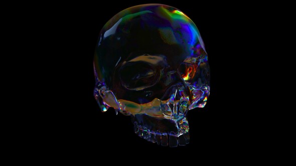 Refractive Crystal Skull Spinning loop