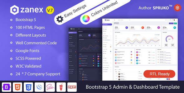 Zanex - Bootstrap 5 Admin & Dashboard Template