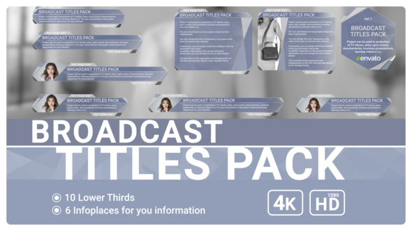 Broadcast Titles Pack Titles template preview
