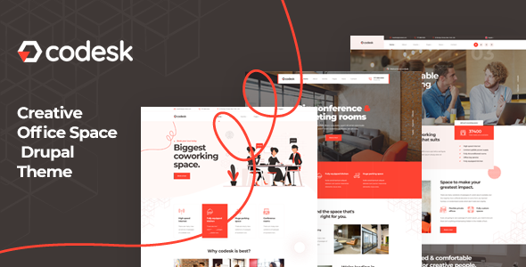 Codesk – Creative Office Space Drupal Theme