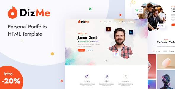 Dizme - Personal Portfolio Template