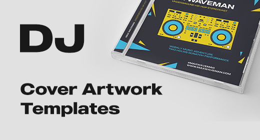 DJ Music Cover Artwork template for CD & Digital Releases