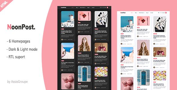 Marvelous NoonPost - Personal Blog HTML Template