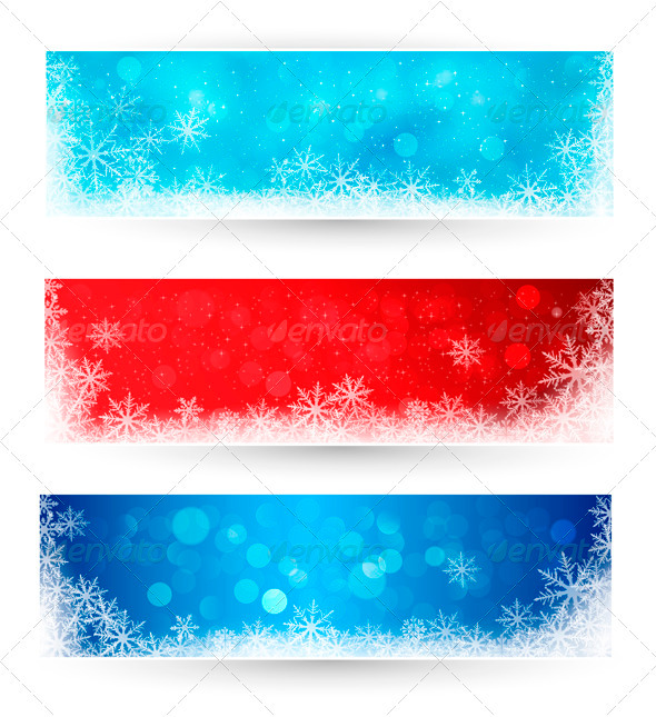 Set of winter christmas banners - Christmas Seasons/Holidays