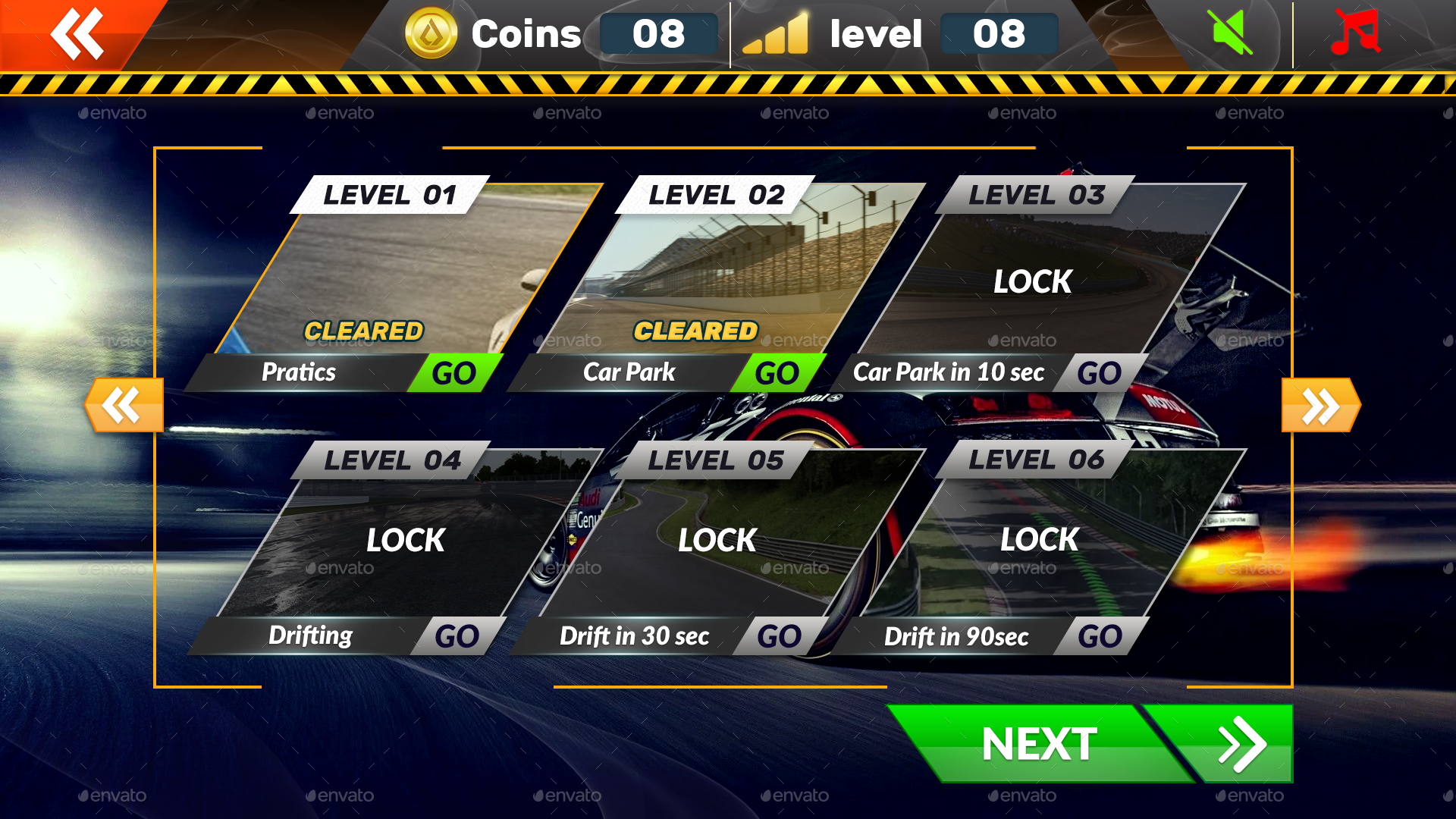 Car Racing Game ui Kit, Game Assets | GraphicRiver
