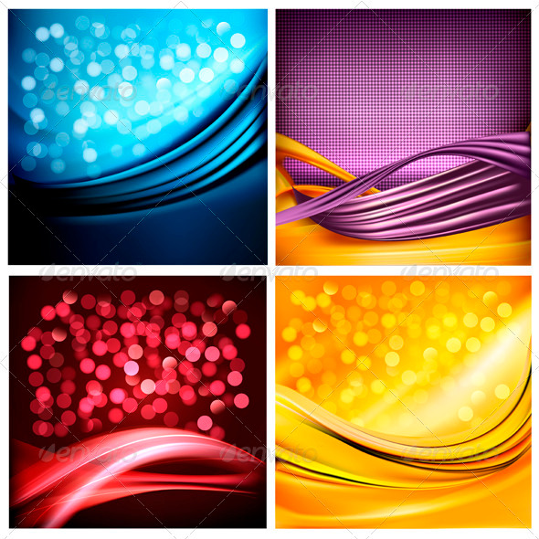 Set of business elegant colorful abstract backgrou - Backgrounds Decorative