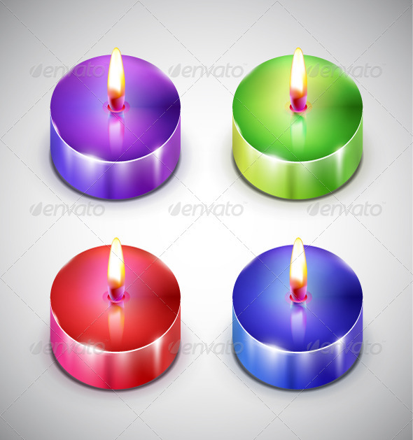 Vector Candles - Decorative Symbols Decorative