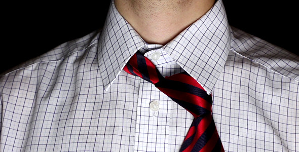 Man Necktie Positioning