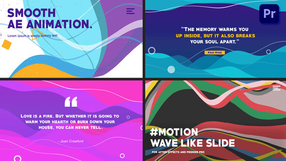 Wave-like Slides: Quote titles [Premiere Pro]