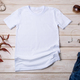 Womens white T-shirt mockup with beige heels - PhotoDune Item for Sale