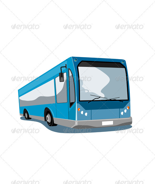 Shuttle Coach Bus Retro - Travel Conceptual
