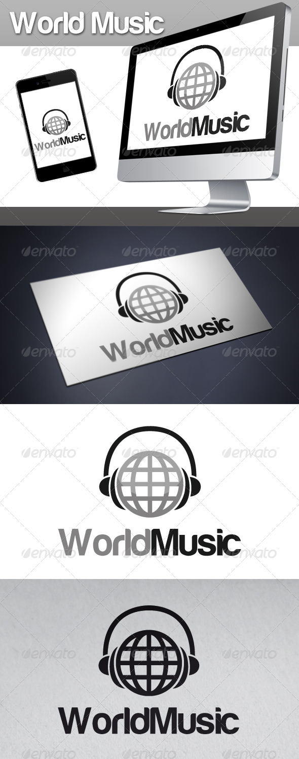 World Music Logo - Objects Logo Templates