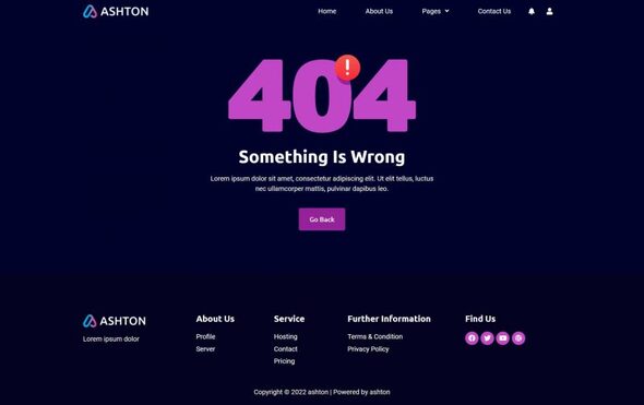 Ashton - Web hosting Elementor Template Kit