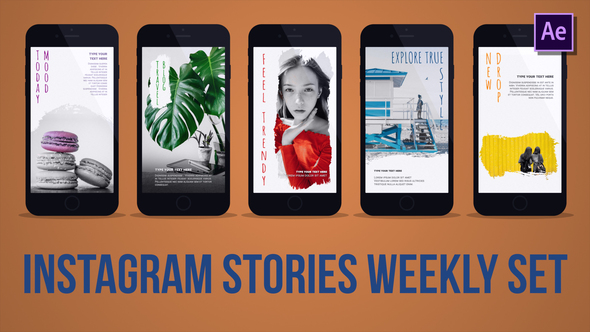Instagram Stories Weekly Set Product Promo template preview