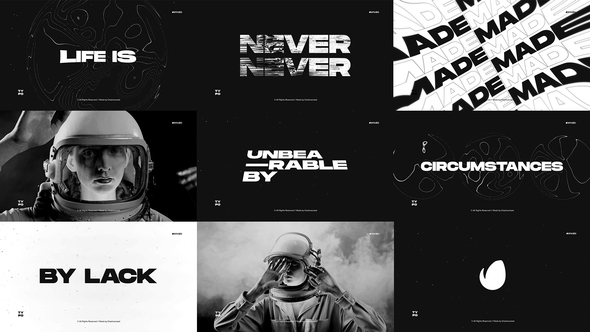 Typography Opener / Clean Stomp Titles / Dynamic Event Promo / Short Vlog Intro / Black and White