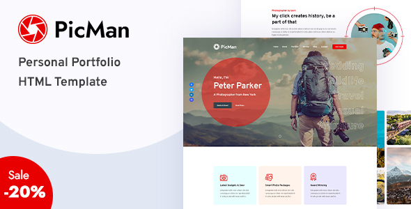 PicMan - Personal Portfolio Template